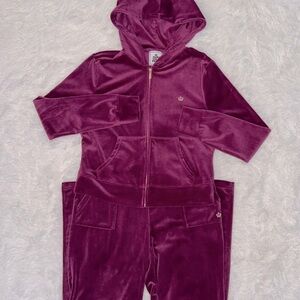 Juicy Couture Burgundy Velour Tracksuit
